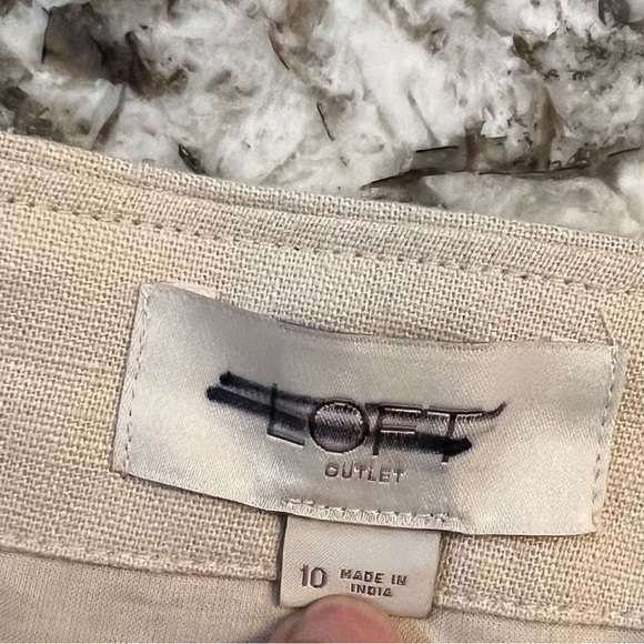 Loft Skirt Beige Tan Button Front Linen Viscose Women's Size 10 Medium Large
Bbc - Picture 5 of 8
